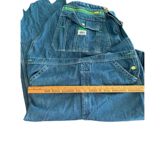 Liberty Women's Blue Medium Washed Denim Bib Overalls Size 38 - Picture 3 of 5